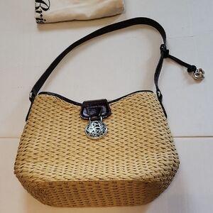 Brighton Tan and Brown Woven Shoulder Bag